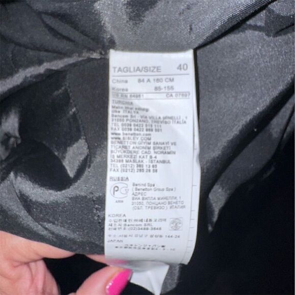 Vintage Stile Benetton Women's Gray Blazer Jacket Size 40 Business Casual Fitted - Picture 9 of 11